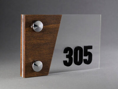 Broj - horizontal #2 - drvo akril