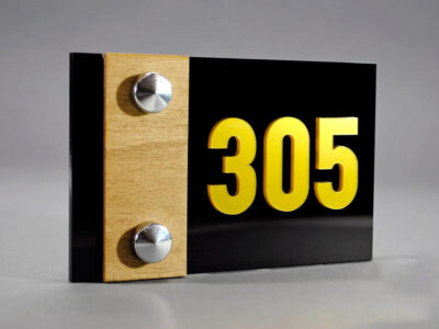 Broj - horizontal #3 - drvo akril